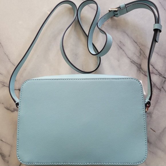 Kate Spade Harper Leather Crossbody Bag Aphrodite Blue FiRm Price - Picture 3 of 6